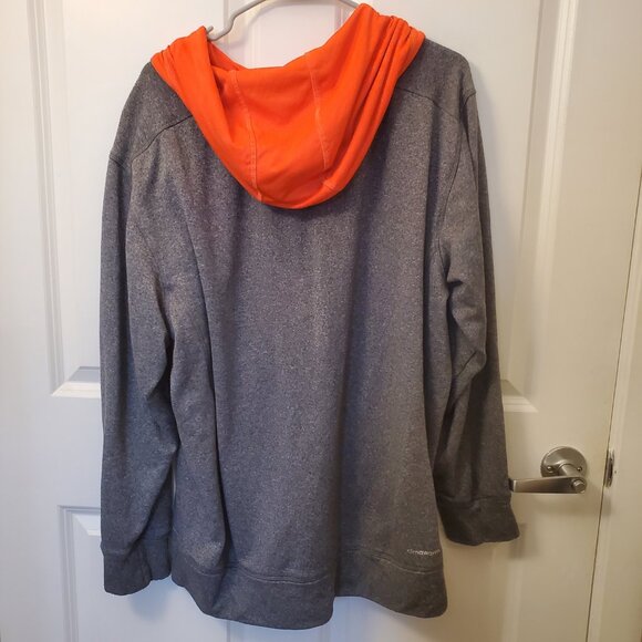 Adidas The Go-To Pullover Hoodie, Climawarm Grey & Orange Size 2XL - Picture 5 of 9